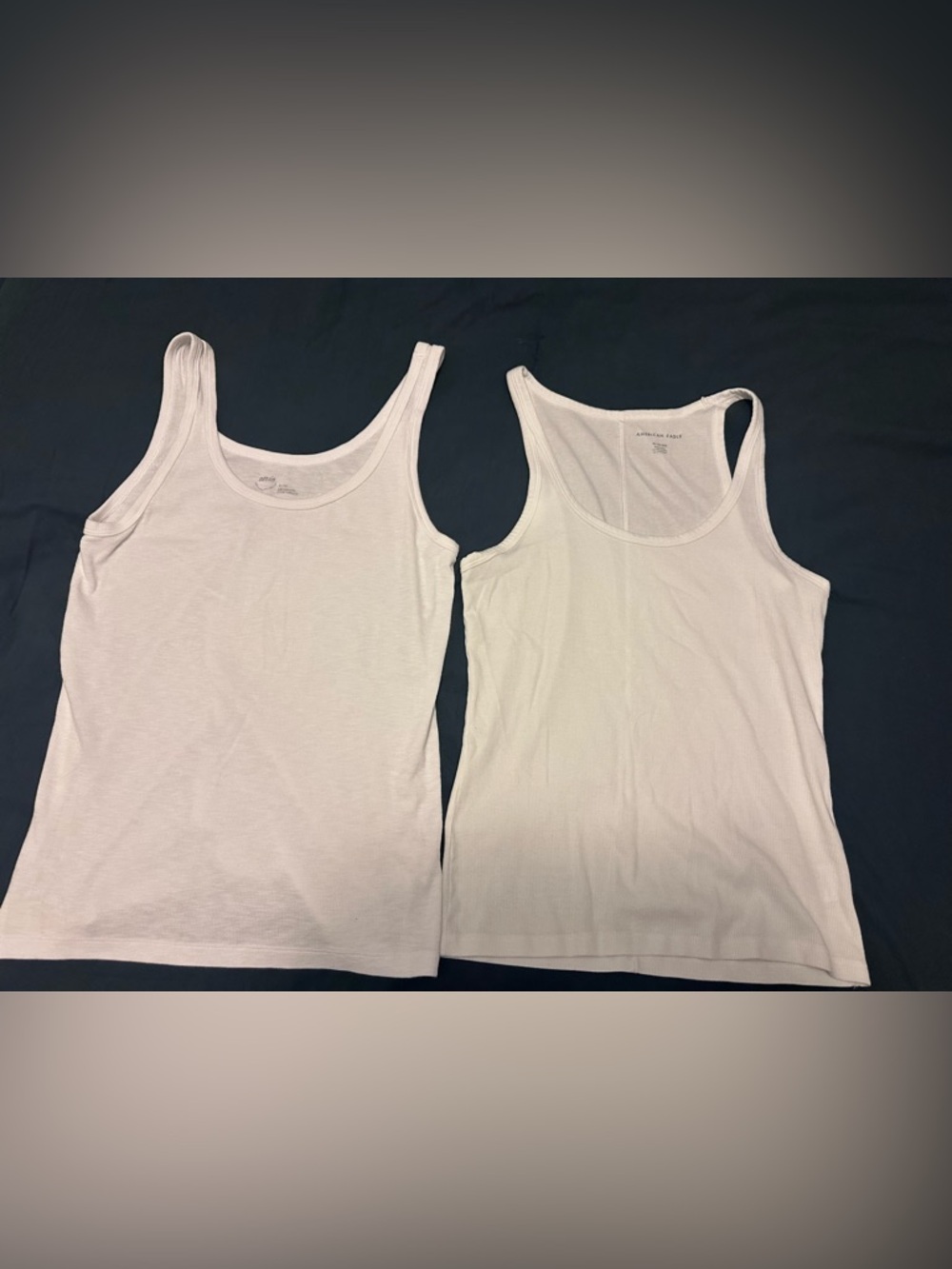 aerie & American Eagle - White Ribbed Tank Bundle! Both Size XL
